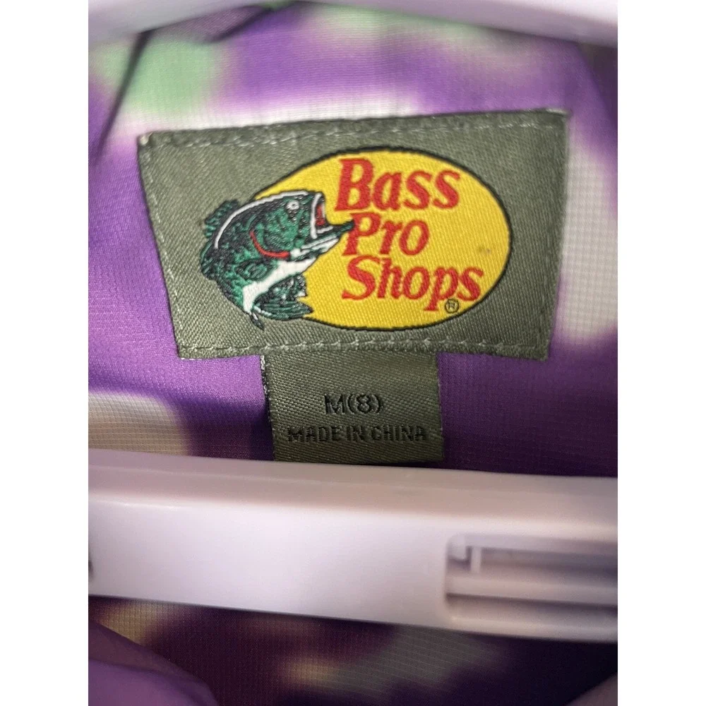 Bass Pro Shop Jacket Girls Size 8 Purple Tie Dye Hiking Fishing Hunting Outdoors